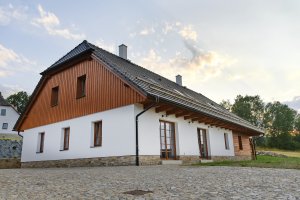 Pohled na Modrý apartmán